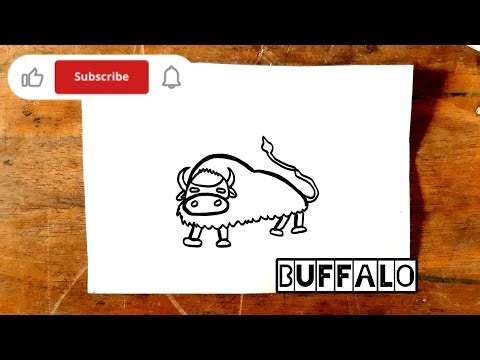 Hi Kids , How To Draw A Buffalo ? Drawing ideas // Learn for Beginner