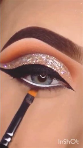 lets learn Glitter Glam Party eye makeup look #makeup #eyemakeupshorts #trending #shorts