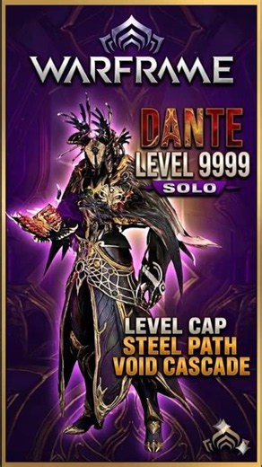 Dante vs Level 9999 SOLO Steel Path Void Cascade #warframe #voidcascade #endurancerun #steelpath