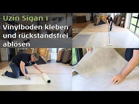 Glue vinyl flooring and remove it without residue using Uzin Sigan 1