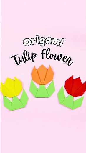 Paper Tulip Flower Tutorial 🌷✨ #Shorts #Origami