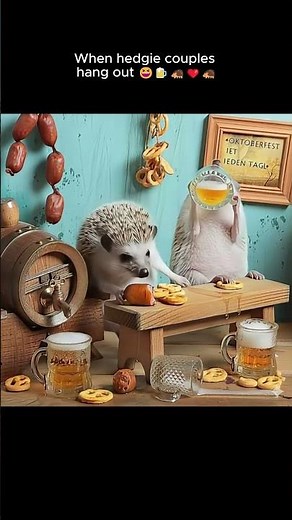 When hedgie couples hang out 😆🍺🦔❤️🦔