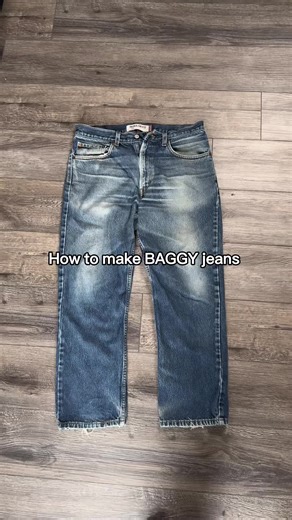How to make baggy jeans! #sewing #fashiontips #baggyjeans | how to make baggy jeans