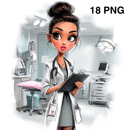 18 PNG Woman Doctor Clipart Female Doctor Medical Illustrations Medical Worker Nurse Girl Digital Medical Art Doctors Office Hospital Staff - Etsy