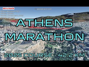 Athens Marathon 2025: 3D Video Course Map | 42.2 km - Athens