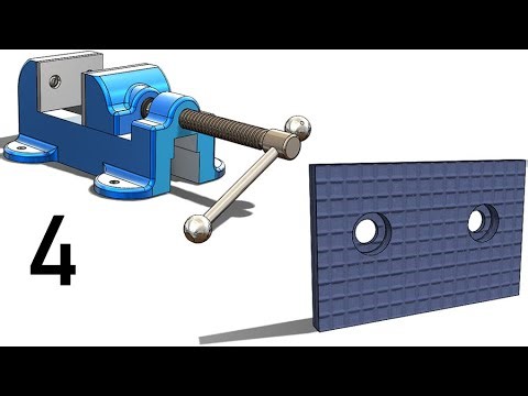 4- Project 15 |Bench Vise| SolidWorks Tutorial : pad