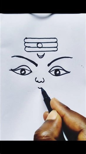 Quick simple lord mahadev ji drawing easy step by step #art #mahadev #painting #bholenath #shorts