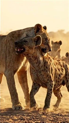 The Eternal Rivalry Lioness Takes Down a Hyena! 🦁🔥