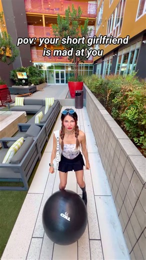 When your short girlfriend takes her anger out on you