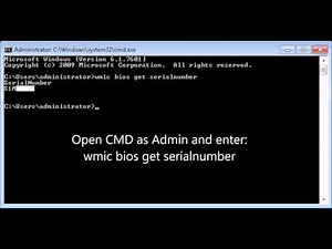 How to get the serial number of a laptop through command prompt