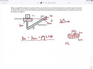 Fluid Statics Example - manometry 12 video