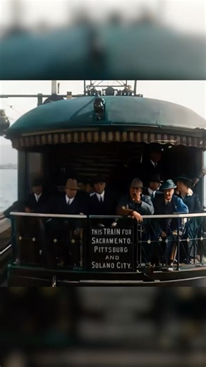 Train to Sacramento in 1914 - Restored Footage