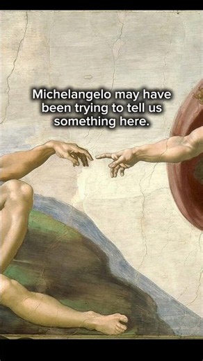 The secret behind Michelangelo's Creation of Adam? 👀