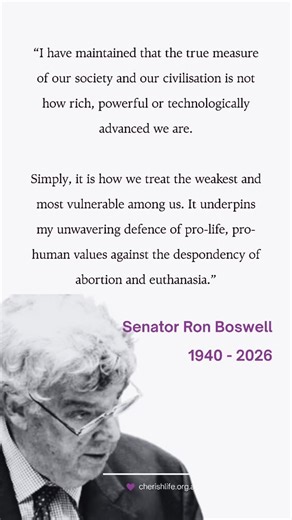 Cherish Life on Instagram: "A State Funeral Service for the Honourable Ron Boswell took place today at 10.00 am on Friday 16 January 2026 in the Cathedral of St Stephen, 249 Elizabeth Street, Brisbane, Queensland. From 1999 to 2003 under the Howard government Mr Boswell held the appointment of Parliamentary Secretary to the Minister for Transport and Regional Services. From 1990 to 2007 Mr Boswell was the Leader of the Nationals (formally National Party) in the Senate. Mr Boswell retired from po