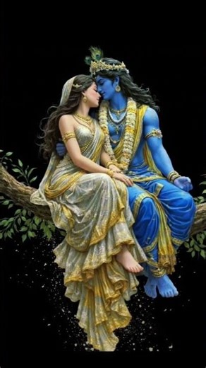 Most Peaceful Radha Krishna Moment 🌙✨