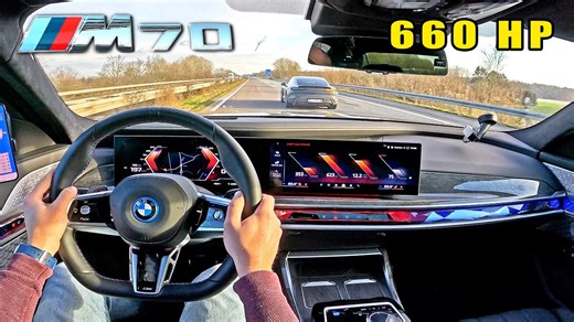 660HP BMW i7 M70 – 0–250 KM/H Autobahn Launches + Top Speed POV! ⚡🚀