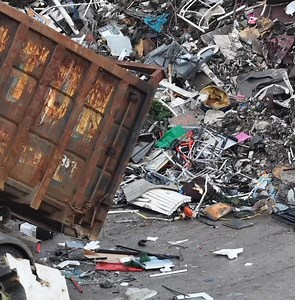 Lorry drops off a load of scrap metal which is moved by a CAT scrap handler to the shredder #metal #recycling #asmr #satisfyingvideos #satisfyingthings | SupernovaSonia