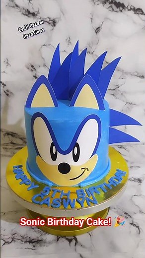Sonic the Hedgehog Cake! 💙🍰 Easy DIY Pastry Chef Tutorial #shorts #cake