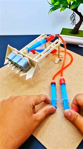 Bulldozer mechanism withload | #dcmotor #automobile #tech #experiments #bulldozer #diy #shorts