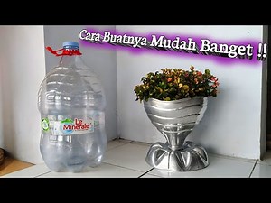 cara membuat pot bunga dari galon bekas