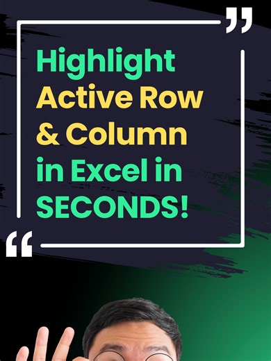 Data Analyst of Nepal (@dataanalystofnepal) - Highlight Active Rows and Columns in Excel Quickly