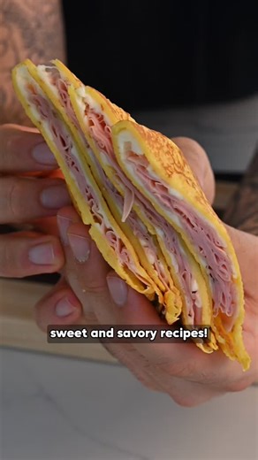 Chef GR 🇮🇹 on Instagram: "The EASIEST crepes! Follow 1 simple rule: 1-2-4! Whole recipe below! 100g of (or 2 eggs) 200g of flour (1.6 cups) 400g of milk (1.7 cups) Pinch of salt Blend everything together and ideally set overnight. Add butter to a nonstick pan and pour a ladle of batter in, rotating the pan till it’s fully covered. Cook for a minute, flip and finish cooking. Enjoy! Let me know inf the comments what your favourite filling is!!! #toronto #crepe #pancakes #pancake #chefgr #easyrec