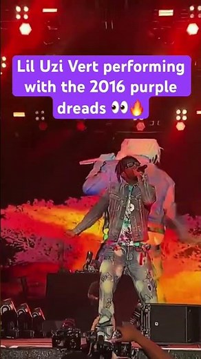 Lil Uzi Vert performing “Sauce It Up” with the 2016 purple dreads 👀🔥#liluzivert #liluzi #pinktape