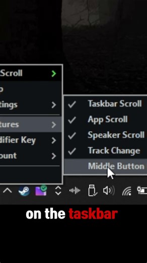 You can MUTE your volume with the middle mouse
