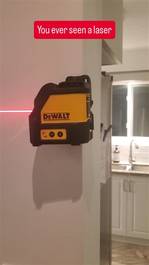 Ben Meyers on Instagram: "This is one of my favorite / most useful tools. It's called a laser level, it's magnetic so you can quickly attach it to anywhere with metal. It casts a level line vertically & horizontally making many renos and installs much easier. This is a great gift for anyone and a reasonable price. #tooltip #dewalttools #laserlevel #homerenos #diyprojects"