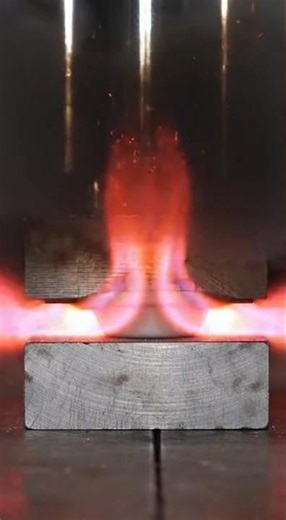 1000-Ton Hydraulic Press vs Strontium Crystals | Crimson Fire Explosion 🔥
