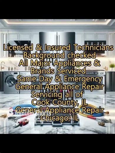 General Appliance Repair Chicago, IL 630 454 7692