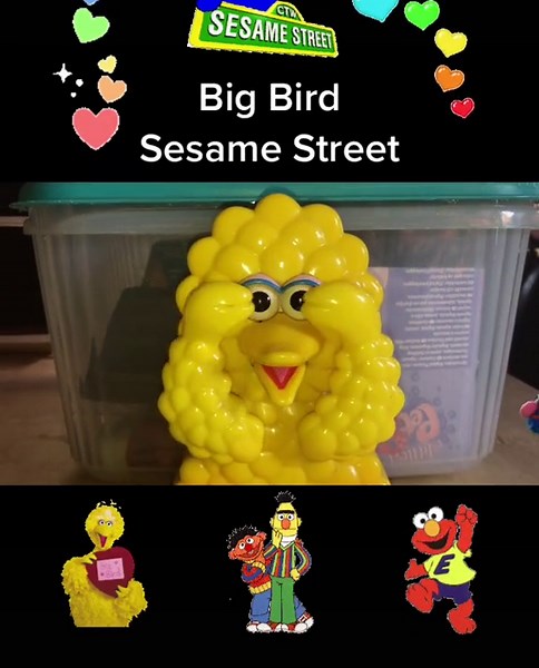 Vintage Sesame Street Big Bird Toy Fun Music Video