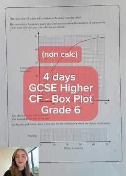 4 days to go - GCSE Higher Maths - Cumulative Frequency Graph to Box Plot #gcse #maths #revision