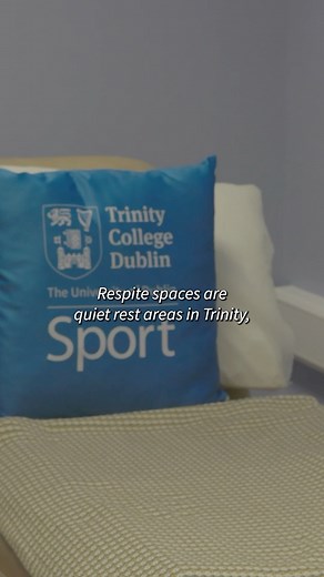 We’re delighted to launch our new respite room at Trinity Sport Centre 👏🏼 Respite rooms are quiet rest areas at @trinitycollegedublin where students and staff can take time out of their day to rest and recuperate. Sixty minute bookings can be made from 9am - 5pm, Monday to Friday through the Trinity Sport app (download via the link in bio) or at our reception. #RespiteRoom #InclusiveTrinity #TrinitySport | Trinity College Dublin Sport