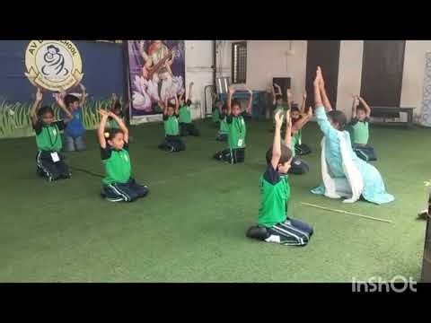 AV DIGI SCHOOL GRADE I STUDENTS MARTIAL ARTS PRACTICE.