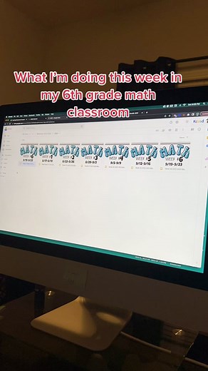 6th Grade Math Lesson Plan for the Week