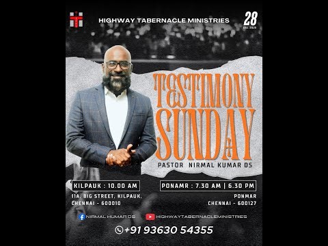 Sunday Morning Service | (Ponmar) - 28/12/25 - Pas. Nirmal Kumar D S | HTM