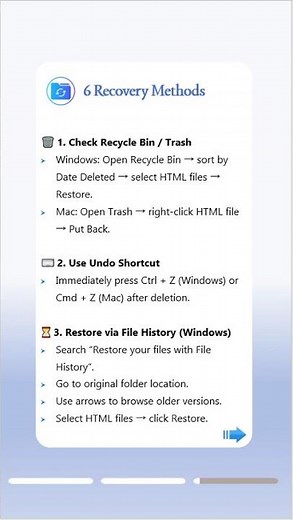Recover Deleted HTML Files: 6 Fast Methods (Windows& MacOS)#html #filerecovery