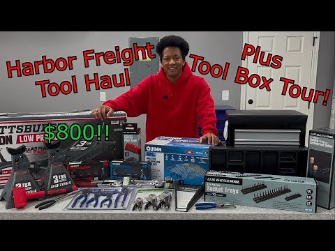 $800 Harbor Freight Tool Haul + Tool Box Setup: Must Have Beginner Tools