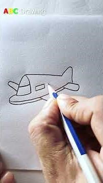 Easy Airplane Drawing for Beginners | Simple Coloring Step by Step | ABC Drawing