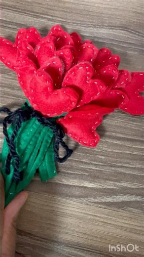 Valentine’s Felt Heart Bouquet Sewing Tutorial | Handmade Gift Idea #short