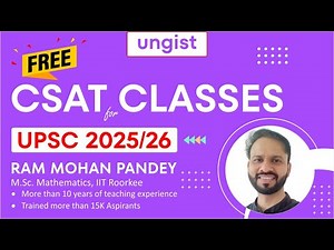 Free CSAT Classes for UPSC 2025/26 | English | Ram Mohan Pandey | ‪@UNGISTIAS‬