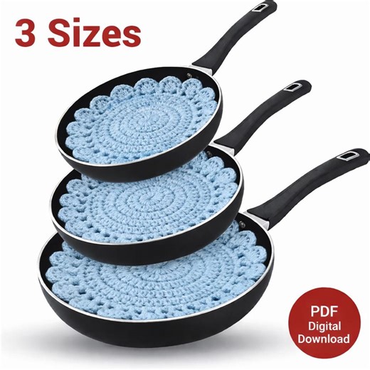 Crochet Pan Protector Pattern,crochet Placemat, Coaster, Pot Protector,pot Separator, Plate Protector,three Sizes PDF Download - Etsy