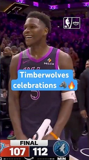 TIMBERWOLVES PUMPED AFTER BEATING OKC 💪🐺 #timberwolves #anthonyedwards #nba #minnesotatimberwolves