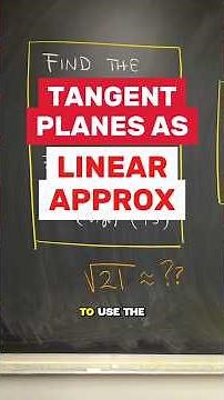 How to use a tangent plane as a linear approximation to a function... to approximate a square root