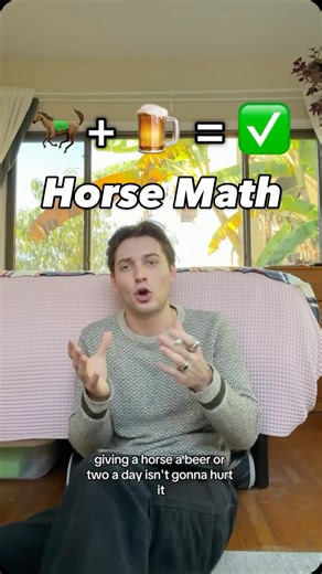 Basement Biology on Instagram: "But now the question remains: Is it illegal to drink and ride if your horse is the one who’s drunk? #horse #pleasedontcheckmymath #science #stem"