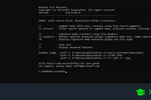 Cómo recuperar ficheros borrados en Windows con Windows File Recovery