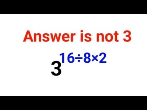 3^(16÷8×2) The answer is not 3. Many got it wrong! Ukraine Math Test #math #percentages #ukraine