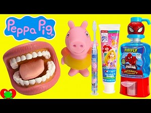 Preschool Learning Video Learn to Brush Teeth with Peppa Pig - Videos For Kids