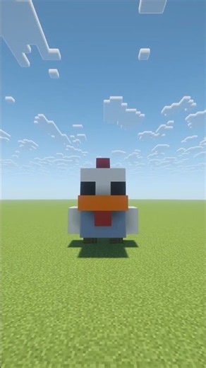Building an Amazing Chicken Statue in Minecraft! 🐔✨ #minecraft #tutorial #shorts